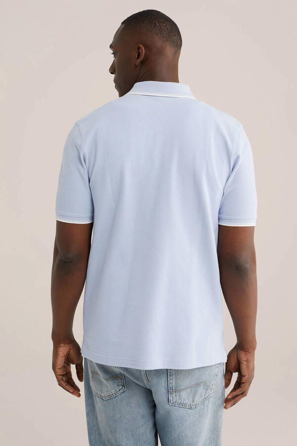 WE Fashion regular polo lichtblauw - Foto 3