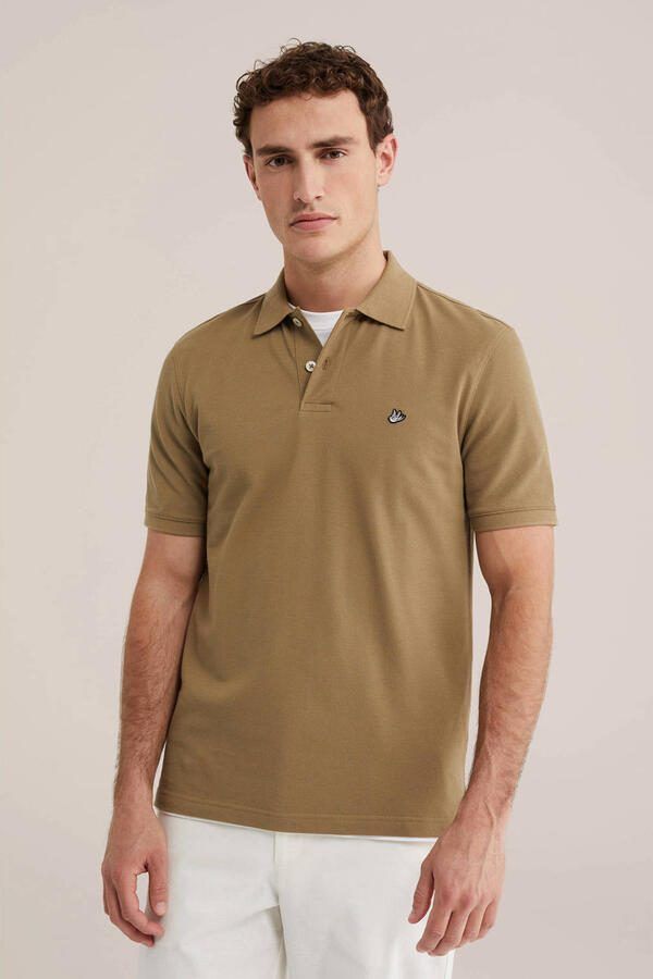 WE Fashion regular polo lichtbruin