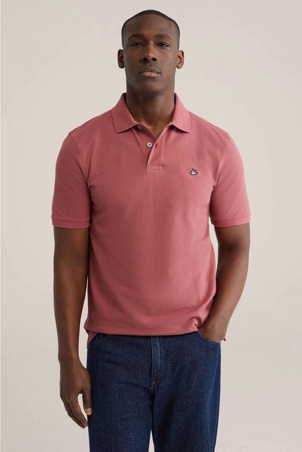 WE Fashion regular polo roze