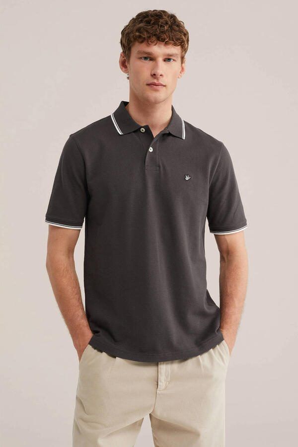 WE Fashion regular polo zwart