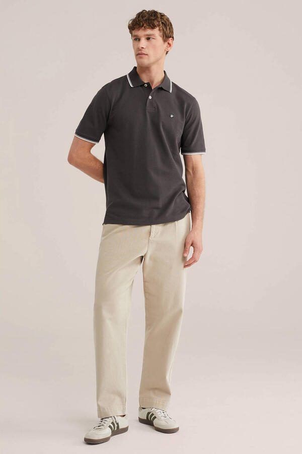 WE Fashion regular polo zwart - Foto 3