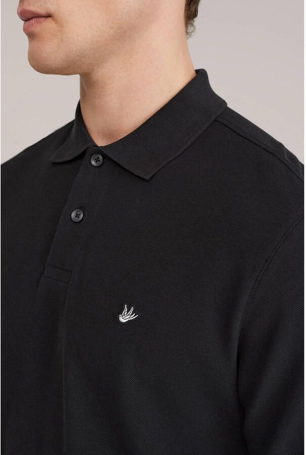 WE Fashion regular polo zwart - Foto 2