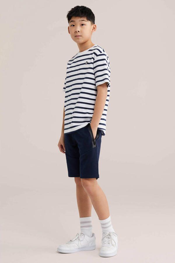 WE Fashion regular sweatshort donkerblauw - Foto 3