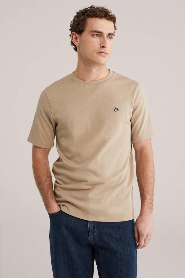 WE Fashion regular T-shirt beige