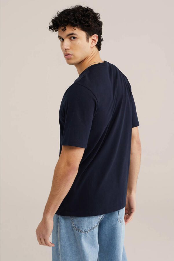 WE Fashion regular T-shirt donkerblauw - Foto 3