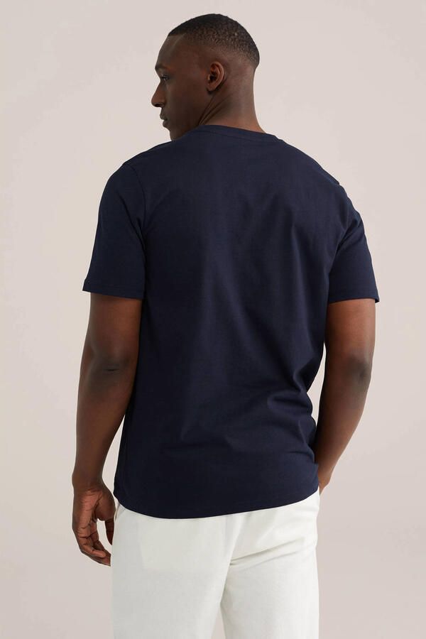 WE Fashion regular T-shirt donkerblauw - Foto 3