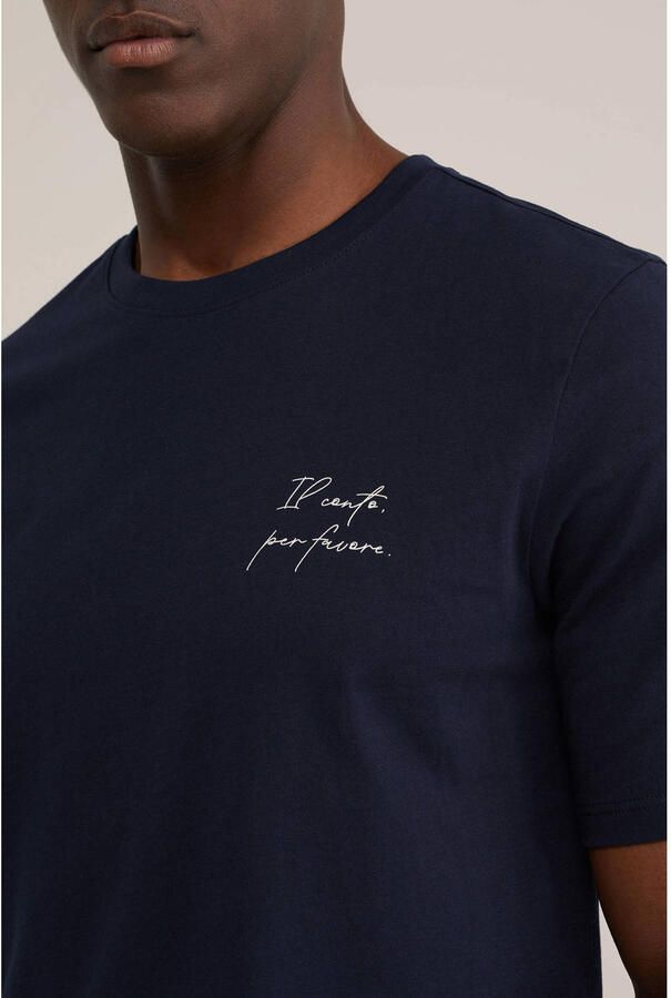 WE Fashion regular T-shirt donkerblauw - Foto 2