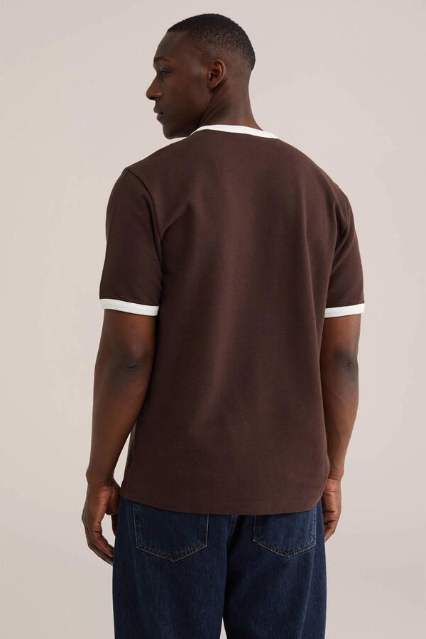 WE Fashion regular T-shirt donkerbruin - Foto 2