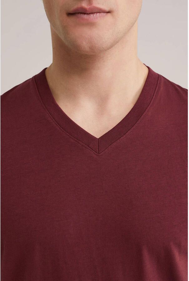 WE Fashion regular T-shirt donkerrood - Foto 2