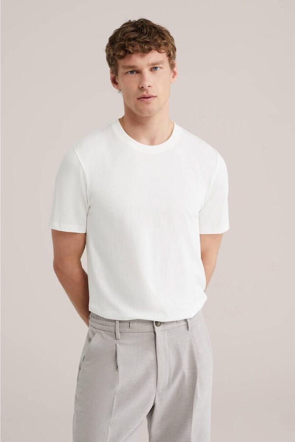 WE Fashion regular T-shirt ecru