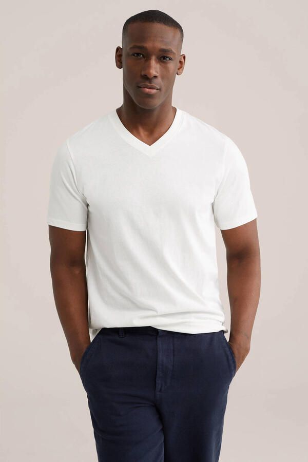 WE Fashion regular T-shirt ecru