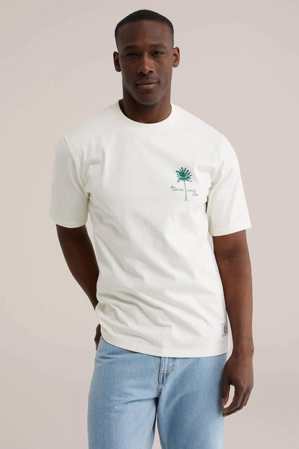 WE Fashion regular T-shirt ecru
