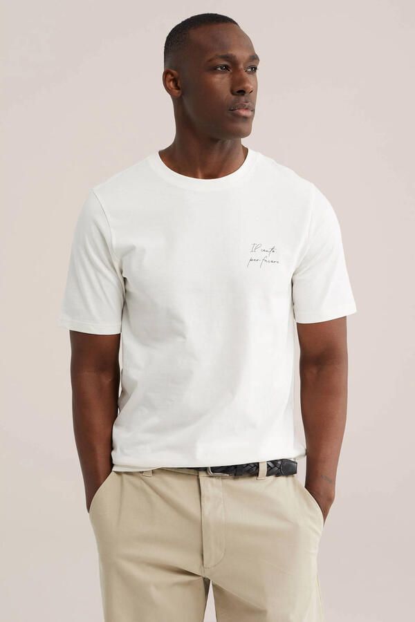 WE Fashion regular T-shirt ecru