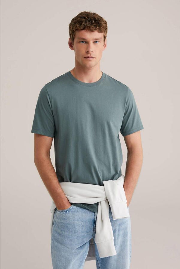 WE Fashion regular T-shirt groen