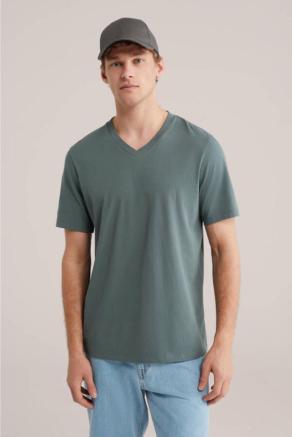 WE Fashion regular T-shirt groen