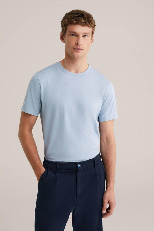 WE Fashion regular T-shirt lichtblauw
