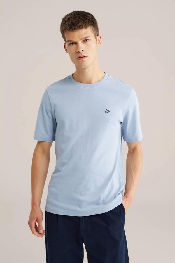 WE Fashion regular T-shirt lichtblauw