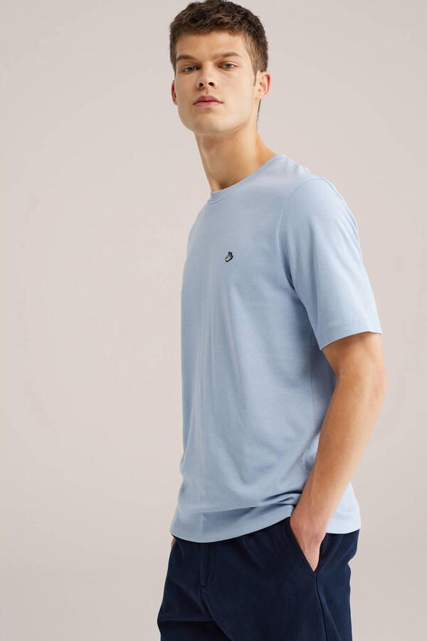 WE Fashion regular T-shirt lichtblauw - Foto 3