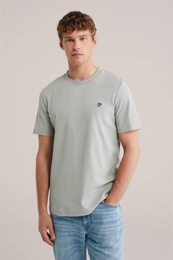 WE Fashion regular T-shirt lichtgrijs
