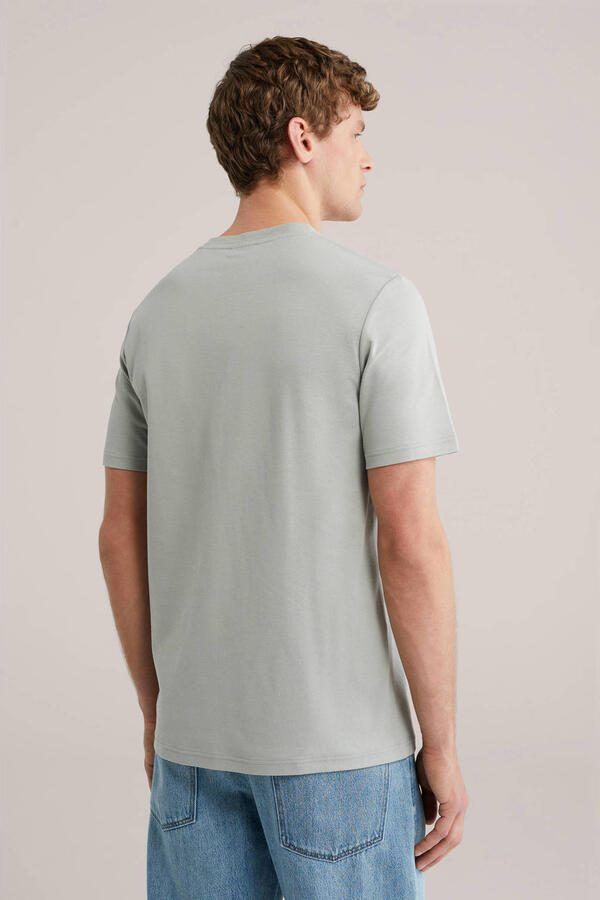 WE Fashion regular T-shirt lichtgrijs - Foto 3
