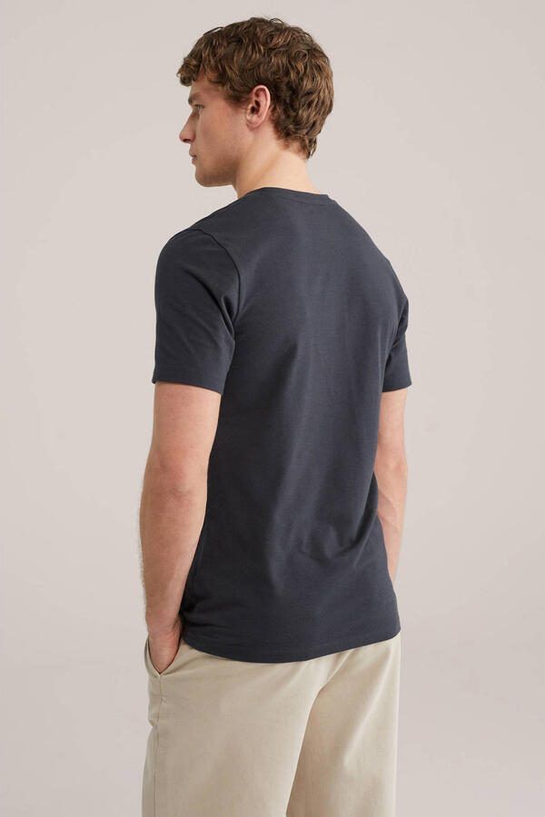 WE Fashion regular T-shirt marineblauw