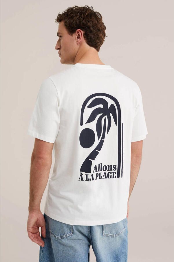WE Fashion regular T-shirt met backprint ecru - Foto 2