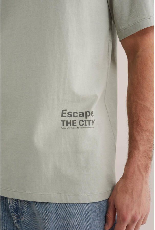 WE Fashion regular T-shirt met backprint lichtgroen - Foto 2