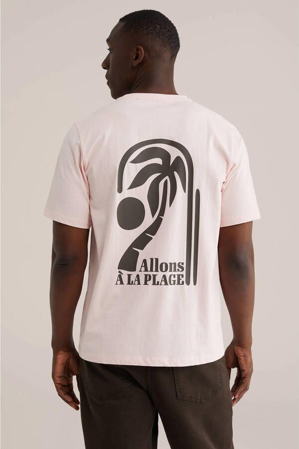 WE Fashion regular T-shirt met backprint lichtroze - Foto 2