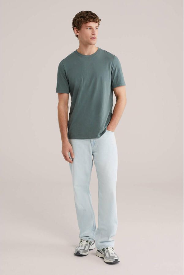 WE Fashion regular T-shirt (set van 3) Groen Blauw Rood - Foto 3