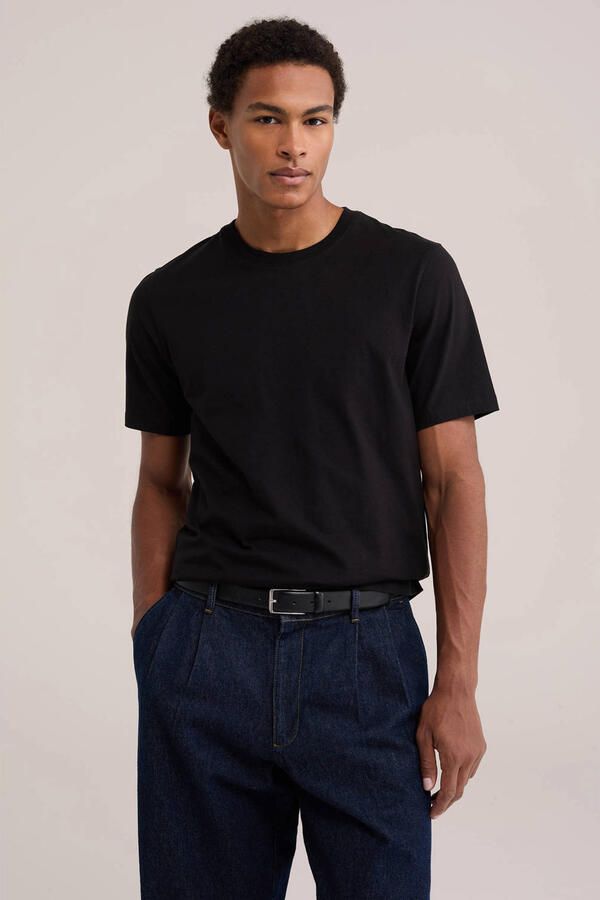 WE Fashion regular T-shirt zwart - Foto 3