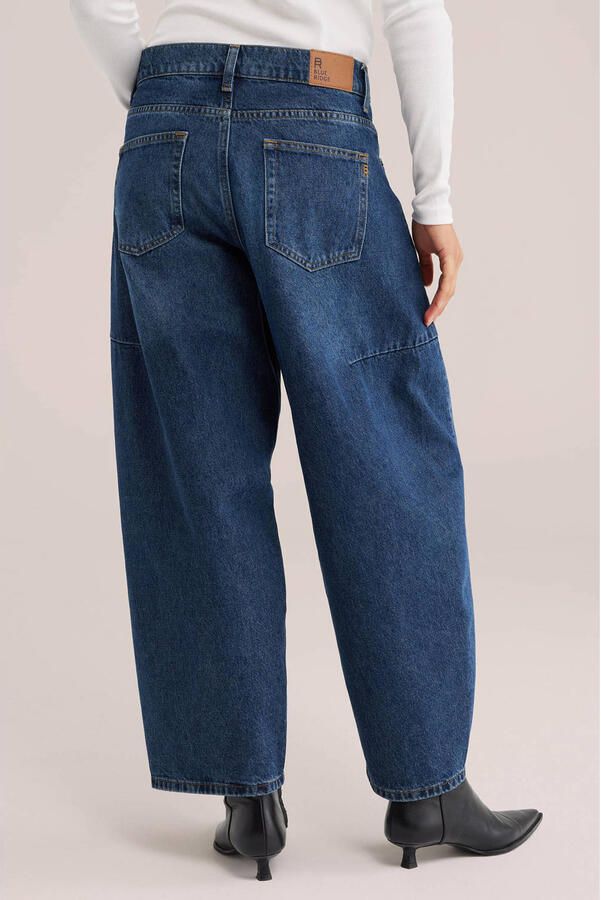 WE Fashion Blue Ridge regular waist barrel jeans donkerblauw - Foto 3
