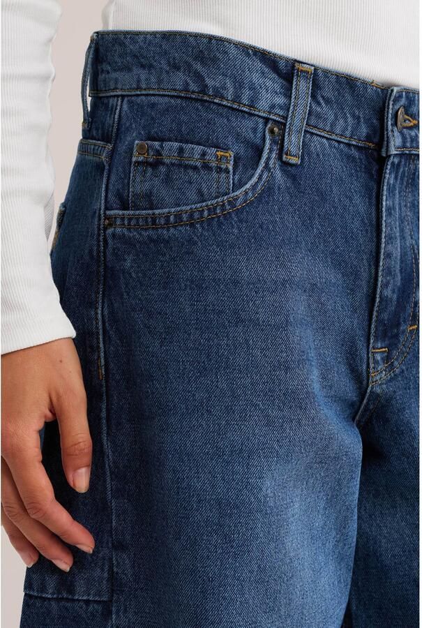 WE Fashion Blue Ridge regular waist barrel jeans donkerblauw - Foto 2