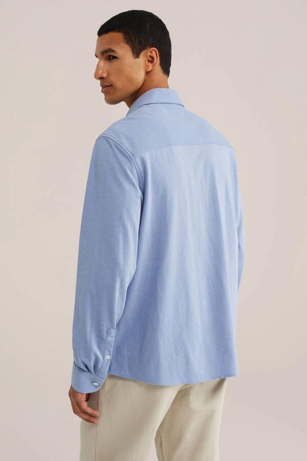 WE Fashion regular zakelijk overhemd blauw - Foto 3