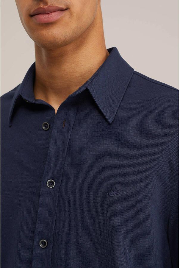 WE Fashion regular zakelijk overhemd donkerblauw - Foto 2