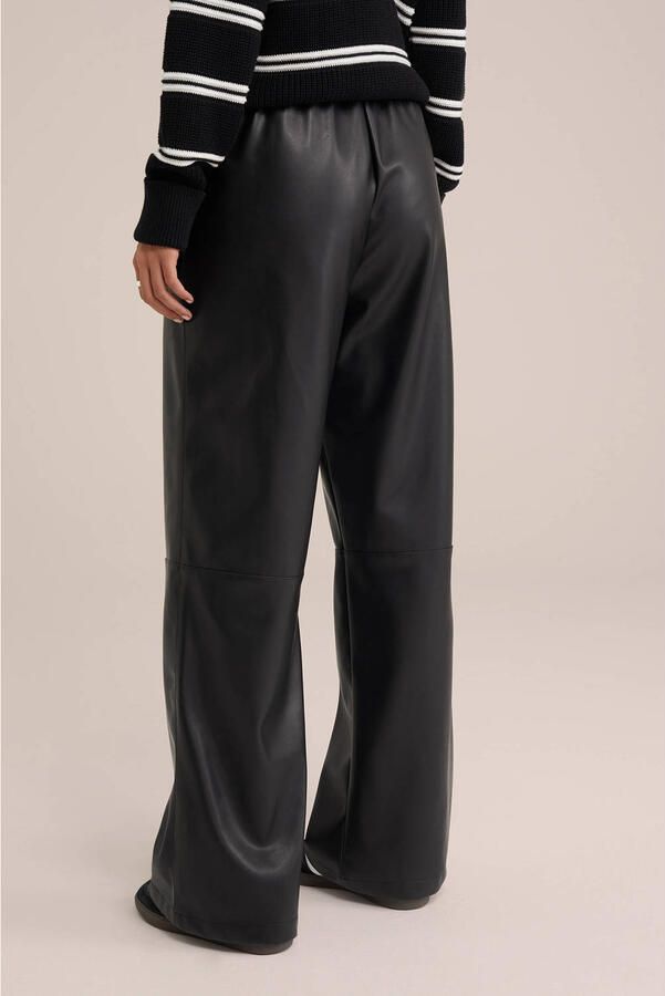WE Fashion regular waist broek zwart