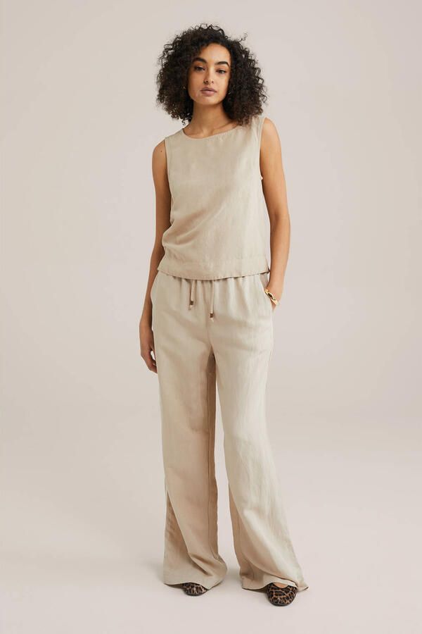 WE Fashion regular waist casual broek beige - Foto 3