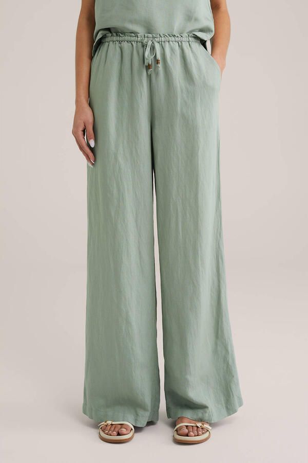 WE Fashion regular waist casual broek lichtgroen