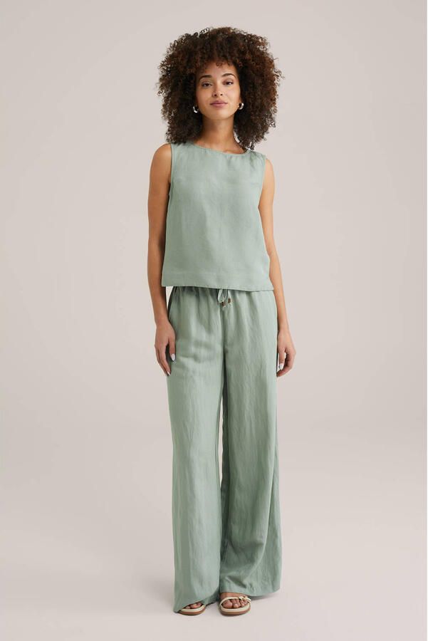 WE Fashion regular waist casual broek lichtgroen - Foto 2