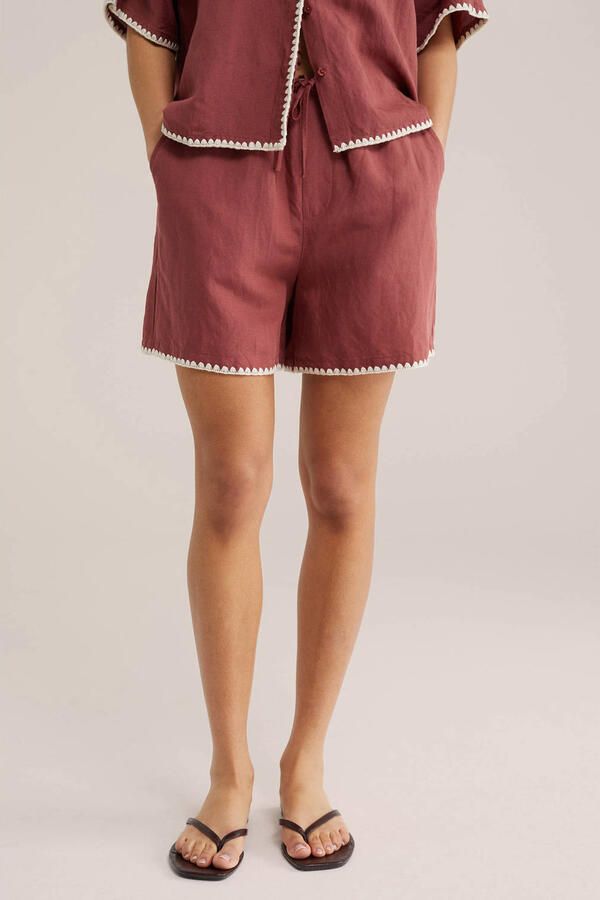 WE Fashion regular waist casual short oudroze