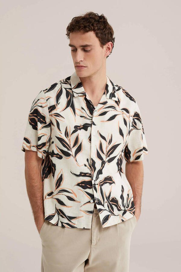 WE Fashion relaxed casual overhemd beige