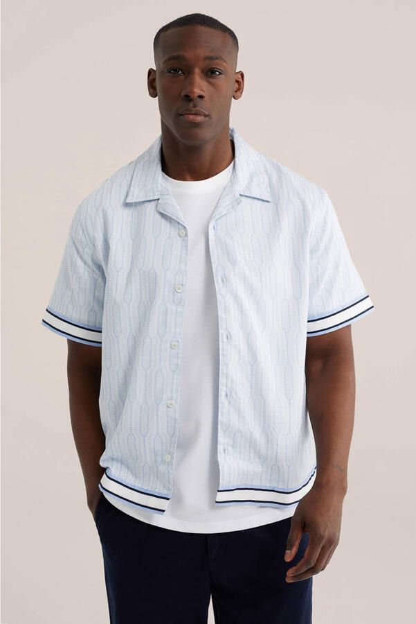 WE Fashion relaxed casual overhemd blauw - Foto 2