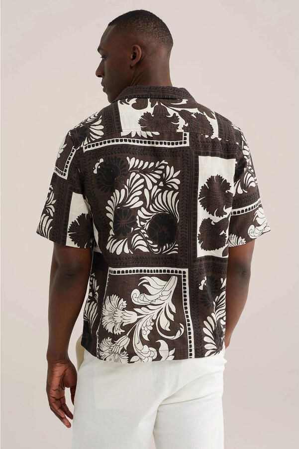 WE Fashion relaxed casual overhemd donkerbruin - Foto 2