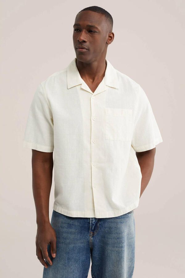 WE Fashion relaxed casual overhemd ecru