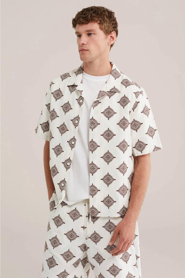 WE Fashion relaxed casual overhemd ecru