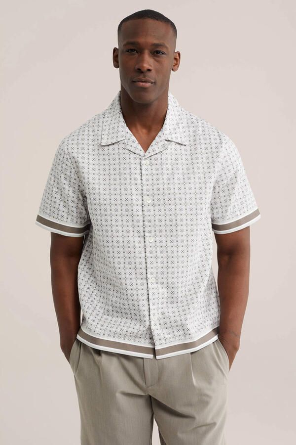 WE Fashion relaxed casual overhemd grijs