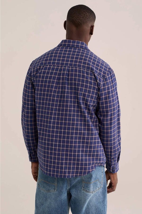 WE Fashion relaxed fit geruit overhemd blauw - Foto 2