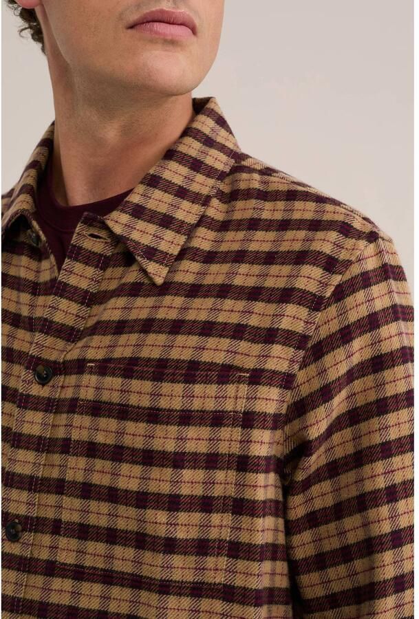 WE Fashion relaxed fit geruit overhemd bruin - Foto 2