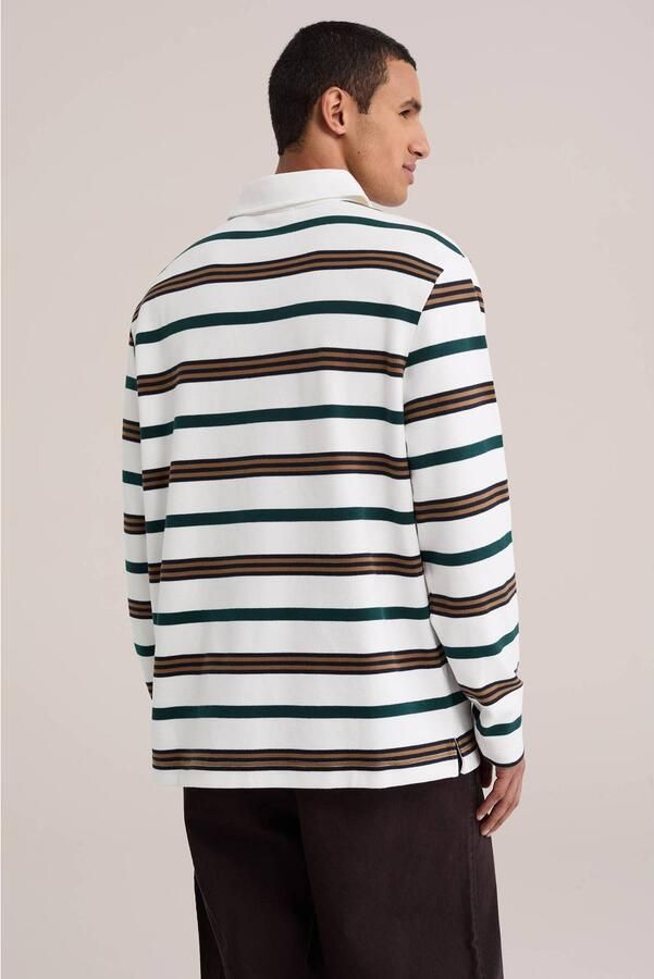 WE Fashion relaxed fit gestreepte polo eggshell - Foto 3