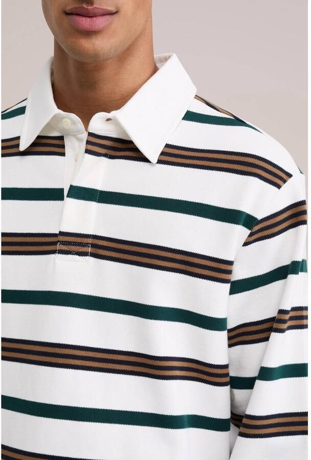 WE Fashion relaxed fit gestreepte polo eggshell - Foto 2