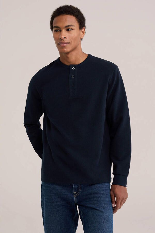 WE Fashion relaxed fit longsleeve heavy blue
